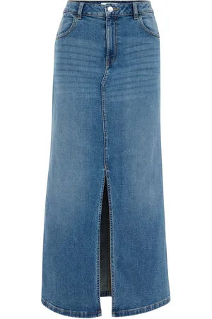 WE Fashion Dames maxi denim rok