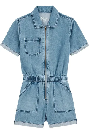 WE Fashion Meisjes denim playsuit