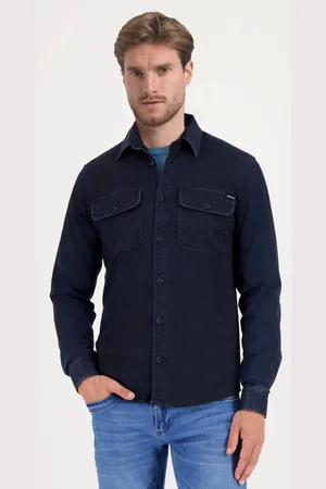 Gabbiano Heren Overshirt - 335238 - 901 Navy Denim