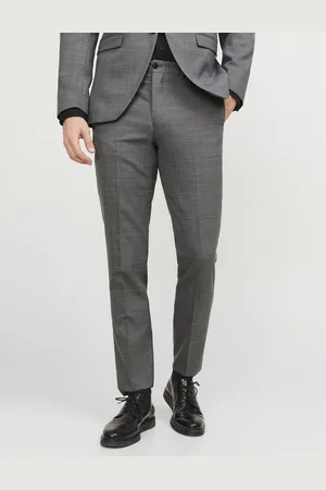 JACK & JONES Solaris Trouser regular fit - heren pantalon - lichtgrijs melange