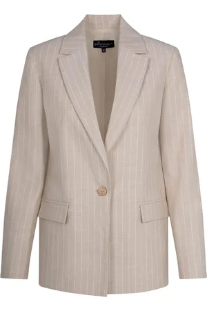 Elvira Blazer Jody - Creme Pine Stripe