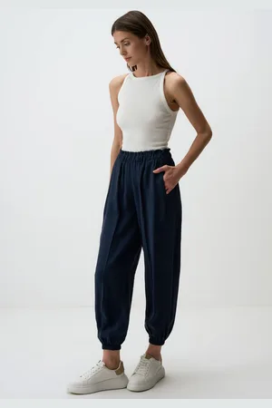 Jimmy Key Elastische Taille, Smalle Pijpenbroek Met Zakken