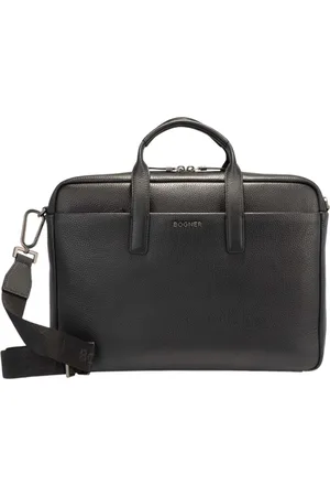 Bogner Leren Business tas Laptoptas met laptopvak Jasper Mario Briefbag Zwart