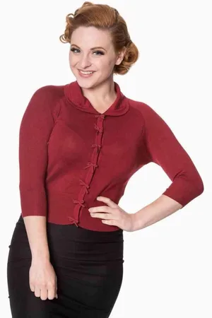 Dancing Days April Cardigan - S - rood