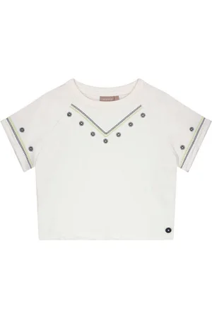 Like Flo Zomer sweater meisjes teens - off wit - cropped - Dazy