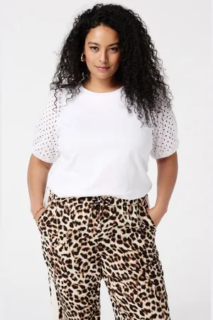 MS Mode T-shirt T-shirt met details op de mouwen