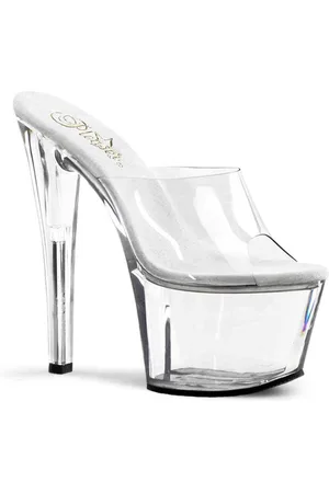 Pleaser SKY-301 Muiltjes - Paaldans schoenen - 45 Shoes - /Zilverkleurig