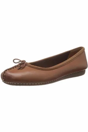 Clarks Damesschoenen - Freckle Ice - Dark Tan Leather