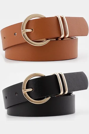 Merkloos Riem Dames - /Bruin - 110 cm - Broekriem - Verstelbaar - 2 stuks