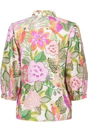 Geisha Blouse Blouse Met Bloemenprint 53241 20 Pink/mint Dames
