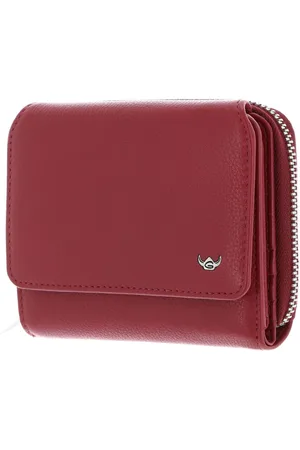 Golden head Leren Portemonnee Madrid RFID Protect Zipped Billfold Coin Wallet Rood