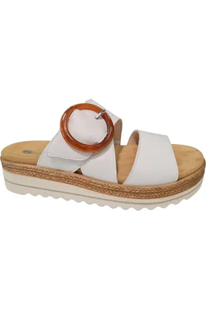 Remonte Leren Witte Dames Slippers - - 37