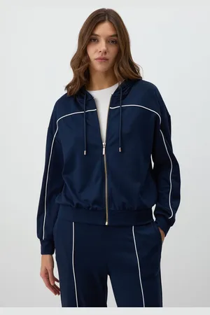 Jimmy Key Donkerblauwe Hoodie Met Bies