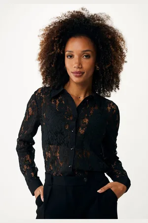 Mexx Blouse Kant Zwart Dames