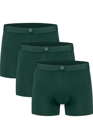 A-dam Falco Solid - Boxershort - Biologisch Katoen - Onderbroek - Ondergoed - Heren - Volwassenen - Groen - L