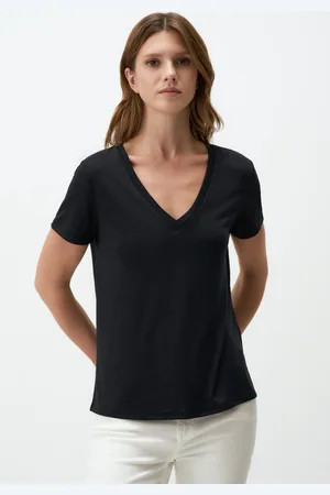 Jimmy Key Minimalistisch V-Hals T-Shirt