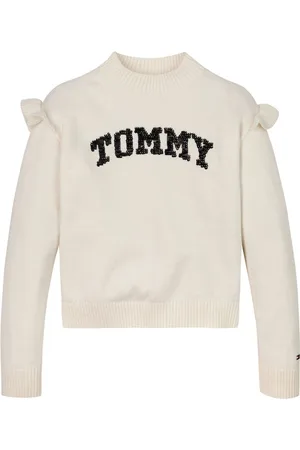 Tommy Hilfiger Kids Varsity Sweater - Ivory Petal - 14 jaar