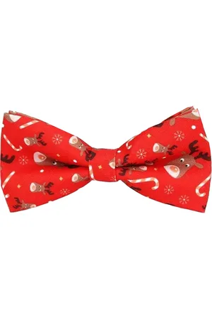 Sorprese Vlinderdas - Kerst Strik - 100% zijden - rood - kerstboom - vlinderstrik