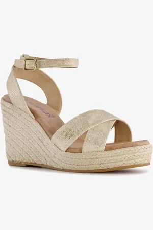 Blue Box Dames espadrilles met hoge sleehak