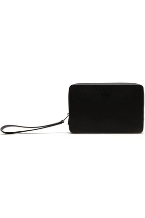 Lacoste Chantaco Pique Leather Zip Zwart