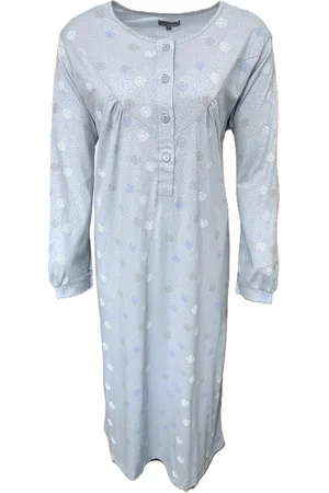 Cocodream Cocodream - Klassieke lange mouw nachthemd dames - Lang model - Katoen -