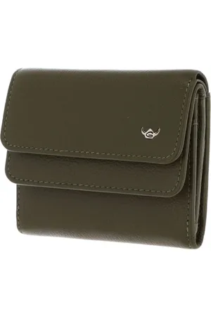 Golden head Portemonnee Madrid RFID Protect Billfold Coin Wallet With Front Flap Snap Closure Olijfgroen