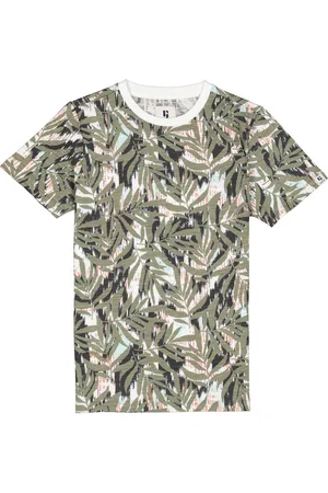 Garcia Jongens All over print T-shirt Groen Korte mouw