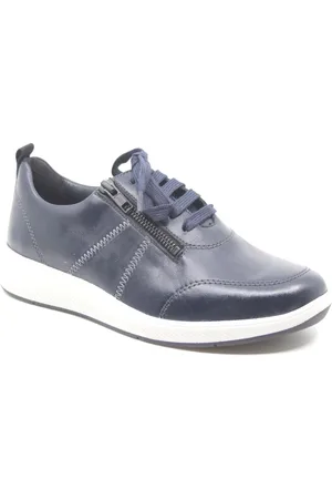 Solidus 65016 80097, Blauwe dames sneaker wijdte K