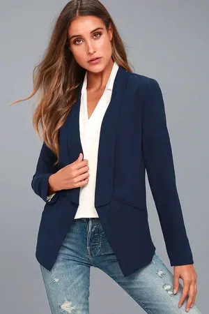 Merkloos Blazer Damen Leicht Cropped Business Blazerjacke Casual Offene Blazer 3/4 Heren kurz Arbeit Büro Jacke S