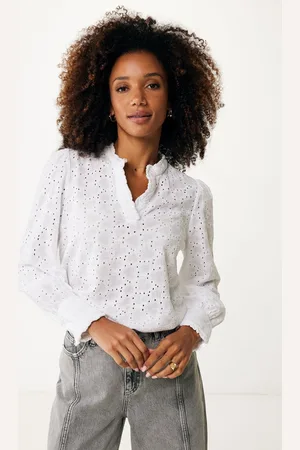 Mexx Broderie Anglaise Blouse Dames