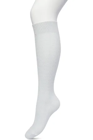 Bonnie Doon Bio Kabel Kniekousen Dames Licht Grijs maat 36/42 - Klassiek Kabel patroon - Biologisch Katoen - Uitstekend comfort - Classic Cable Knee High - OEKO-TEX - Gladde Naden - Duurzaam Huidvriendelijk Bio Katoen - - BP211507.265