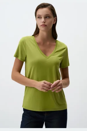 Jimmy Key V-Hals Kort Mouw Basic T-Shir