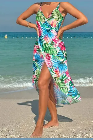 Merkloos Bikini badpak cover up wikkeljurk