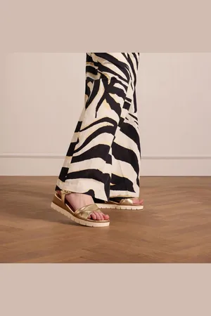 No Stress Dames - Gouden leren sandalen
