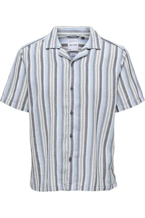 Only & Sons ONSTREV LIFE REG STRIPE SS SHIRT NOOS Heren Overhemd - Multi Stripe
