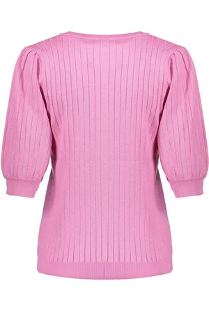 Geisha Trui Ribgebreide Top 54038 14 Pink Lurex Dames