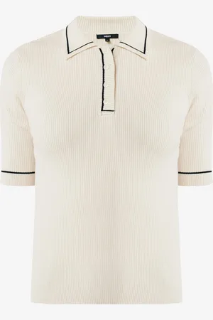Mexx Polo Gebreid Crème Dames