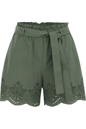 WE Fashion Dames Relaxed fit short met embroidery