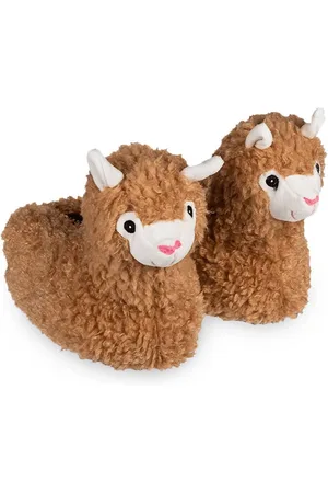 Merkloos MikaMax Alpaca Sloffen / Lama Sloffen - Dieren Pantoffels - Super Zacht - Houd Je Voeten Heerlijk Warm - One Size Fits All (36 t/m 41)