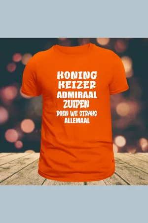 B and C Koningsdag shirt- Koning- shirt- koning keizer admiraal- maat S