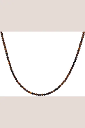 IBIZA MEN MENS JEWELLERY IbizaMen KIDS - jongens ketting - tijgeroog - 4mm - 36cm