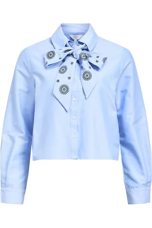 Object OBJECT - OBJZANE RE L/S BOW SHIRT CC2 SS - 23045838 - Cornflower
