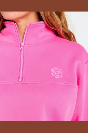 Rip Curl Fortaleza Half Zip Fleece - Hot Pink