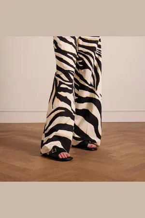 Manfield Dames - Zwarte gevlochten slippers met gesp