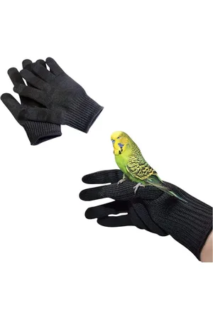 Merkloos 2 stuks - Beschermende handschoenen voor huisdieren - Anti-bijt - Anti-snijmouwen - Anti-bijt handschoenen voor vogeltraining - Voor het vasthouden, trainen en voeren van vogels - Vogeltrainings handschoenen - - Totale lengte 24 cm -L