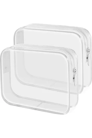 Merkloos Transparante Reistas voor Vliegtuig, Compacte Handbagage Toilettas voor Vloeistoffen en Cosmetica