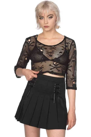 Banned Retro SKULL Crop top - XL