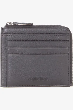 VALENTINO Leren Kaarthoes Sodaro Card Case Zwart
