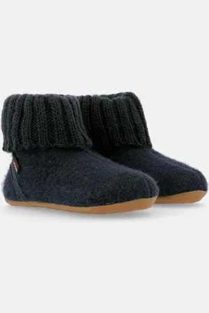 Haflinger Karlo Sokpantoffel - - 33 - Vilt, Kinderpantoffel, Gummyzool, warm om de enkels