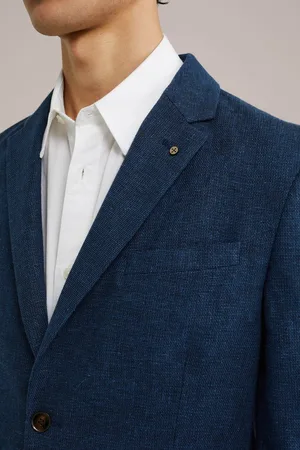 WE Fashion Heren blazer van linnenmix